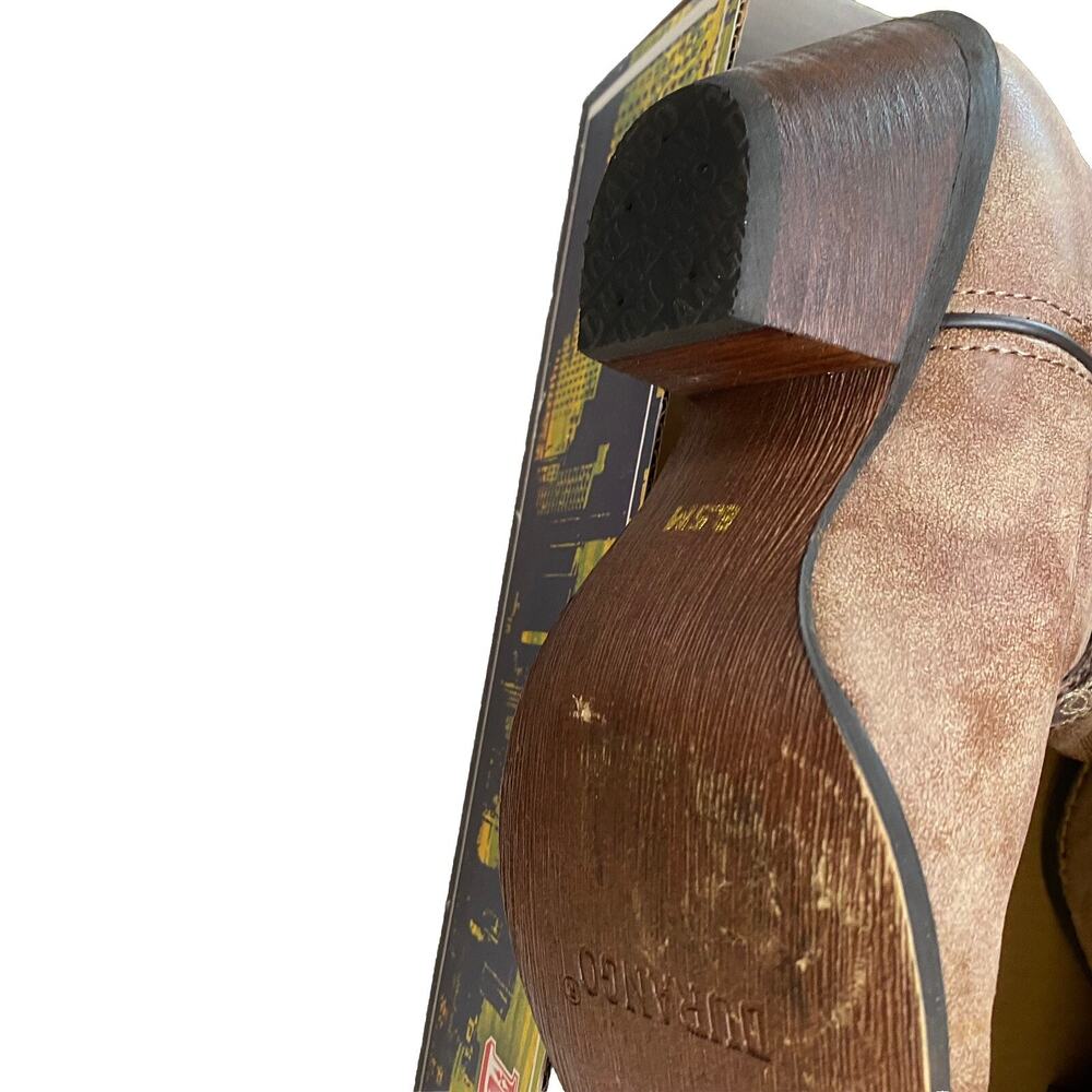 Durango Tan Heeled Boots with Colorful Patterns - Picture 4 of 16